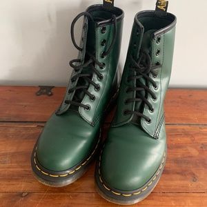 Green Doc Martens size 7